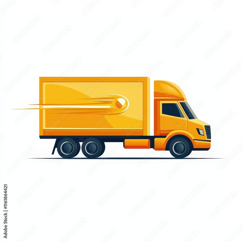 Design of truck car express delivery service icon logo illustration isolated on white background Design of truck car express delivery service icon logo illustration isolated on white background