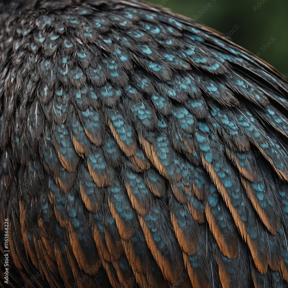 Fototapeta premium A close-up of the texture of a bird’s wing.