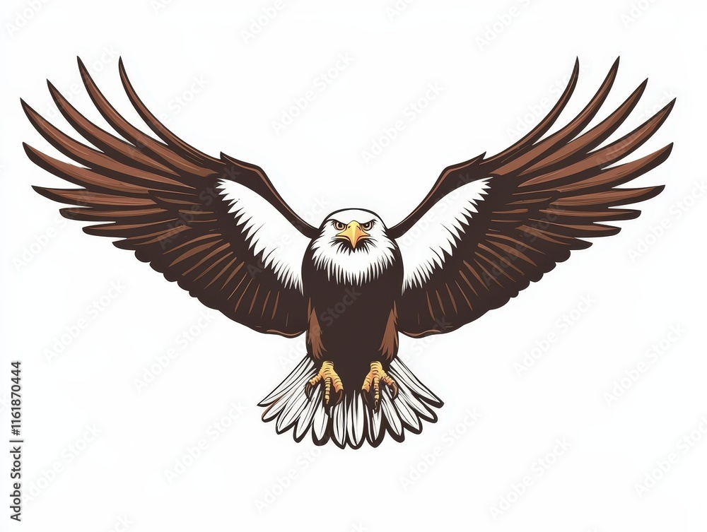 Fototapeta premium Eagle bird logo design, isolated on white background