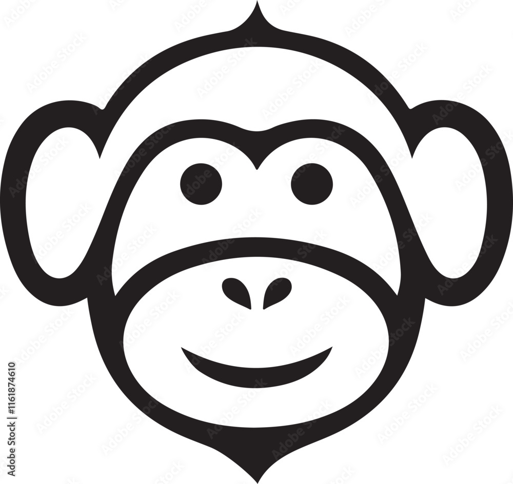 monkey head icon silhouette is a minimal-style vector art illustration on a white background.
monkey head icon silhouette is a minimal-style vector art illustration on a white background.