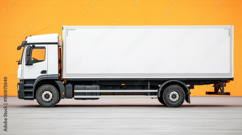 Powerful Delivery Truck, Ready for Action, A blank canvas for your brand. Powerful Delivery Truck, Ready for Action, A blank canvas for your brand.