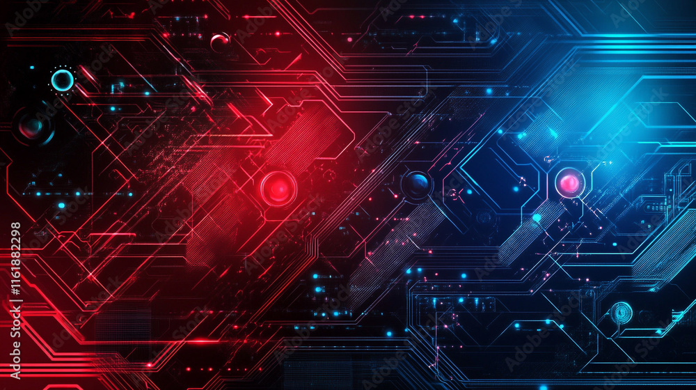 Abstract Pink & Red Geometric Background, Intricate vertical data streams illuminated in red. Abstract Pink & Red Geometric Background, Intricate vertical data streams illuminated in red.