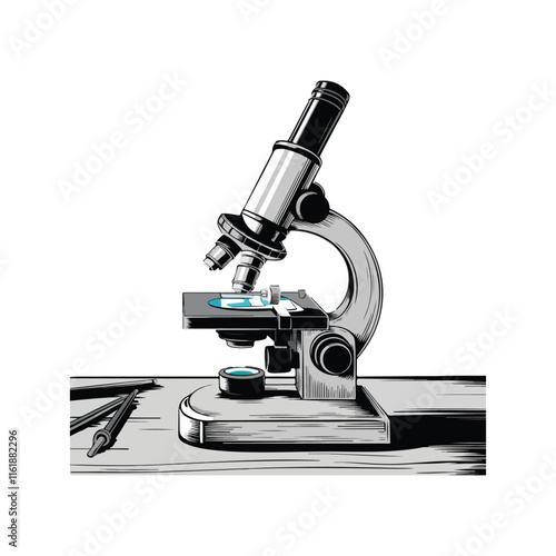 microscope vector art