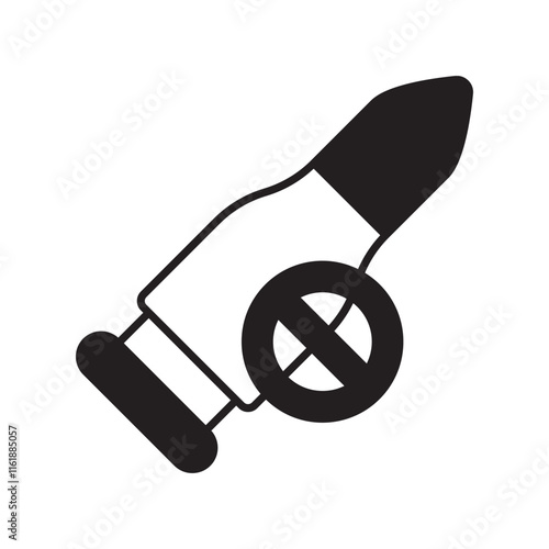 anti terrorism day glyph icon with white background vector stock illustration