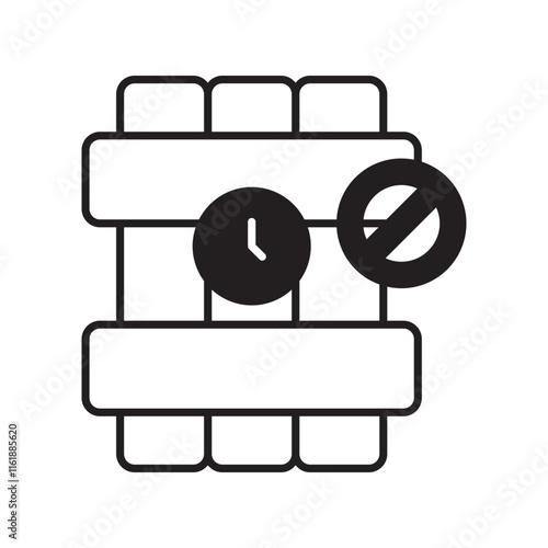 anti terrorism day glyph icon with white background vector stock illustration
