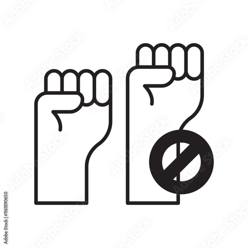 anti terrorism day glyph icon with white background vector stock illustration