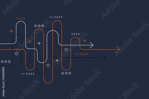Abstract arrow direction. Technology background. High speed. Hi-tech