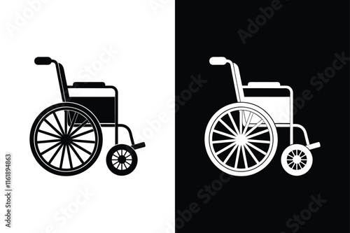 Support and Independence. Physical Disability Wheelchair Illustration