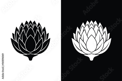 Clean and Organic. Artichoke Icon for Healthy Living Inspiration
