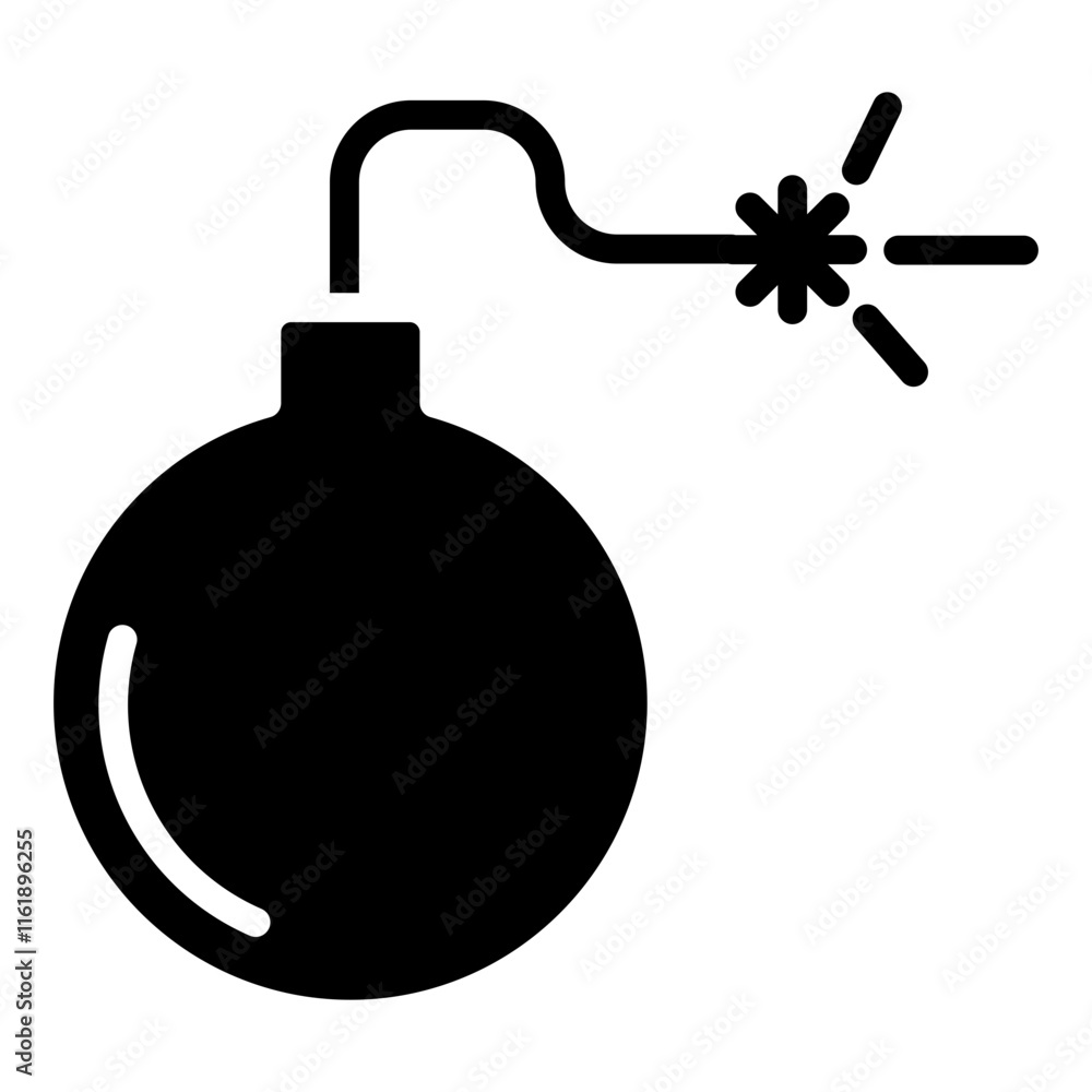 Bomb Glyph Icon Bomb Glyph Icon