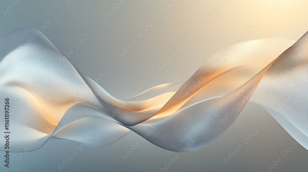 Fototapeta premium A long, curvy line of white and orange