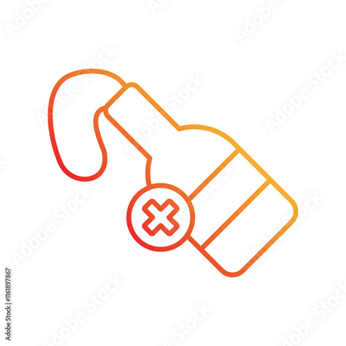 molotov gradient icon with white background vector stock illustration