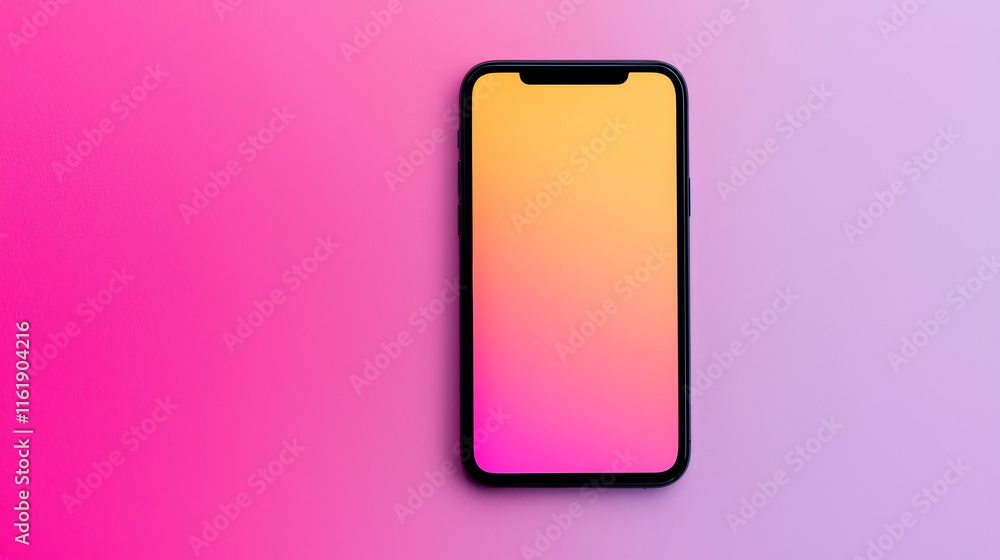 Vibrant Gradient Phone Mockup, Modern, stylish design, perfect for app displays and marketing Vibrant Gradient Phone Mockup, Modern, stylish design, perfect for app displays and marketing