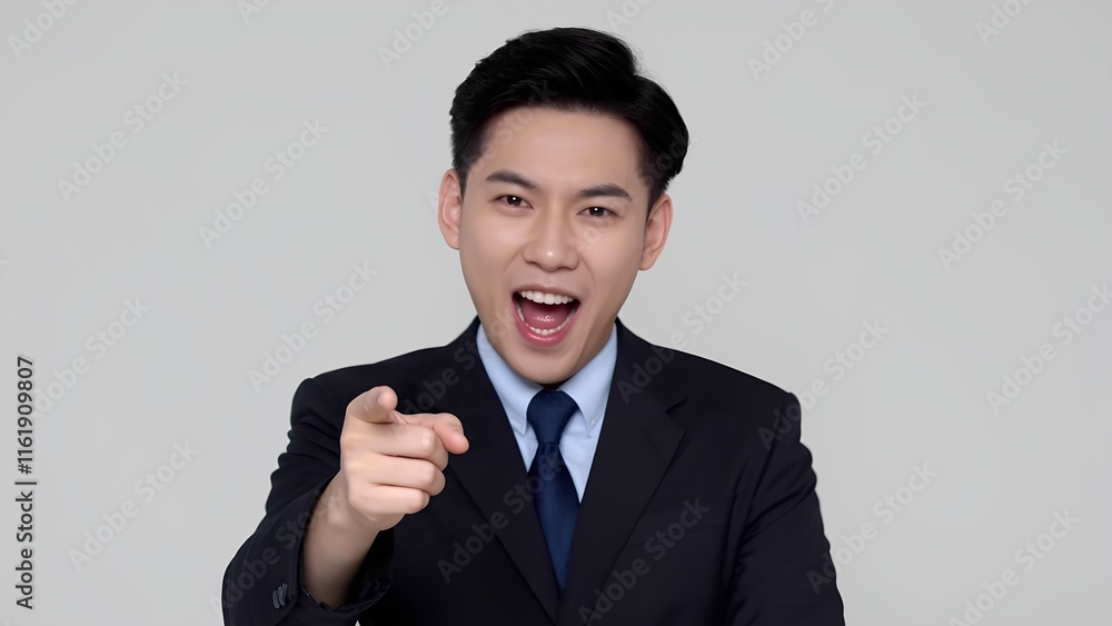 Engaging business presentation by confident young man studio setting image content professional environment direct viewpoint motivational concept for success Engaging business presentation by confident young man studio setting image content professional environment direct viewpoint motivational concept for success