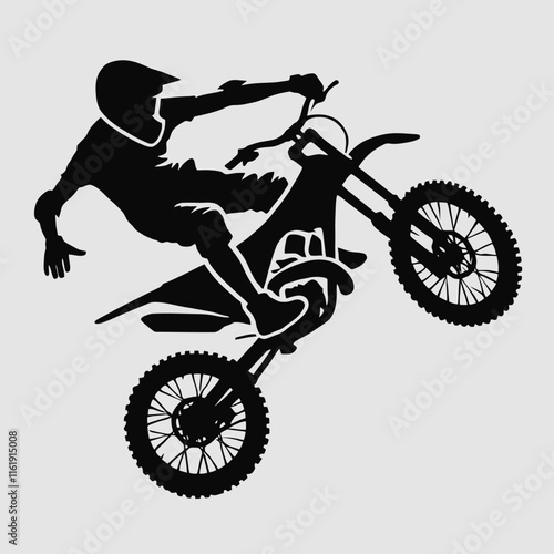 very simple extreme sports silhouette in black color on a white background