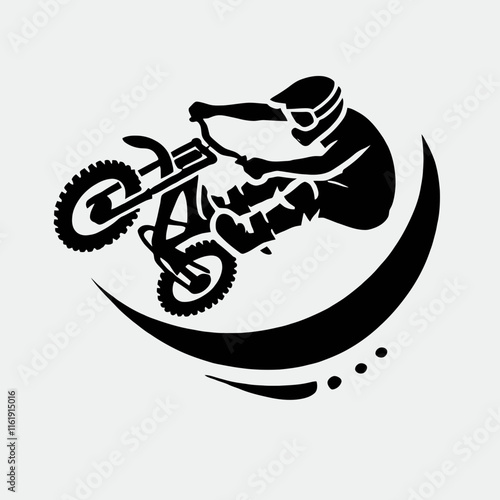 very simple extreme sports silhouette in black color on a white background