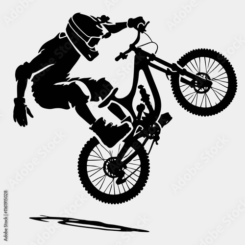 very simple extreme sports silhouette in black color on a white background