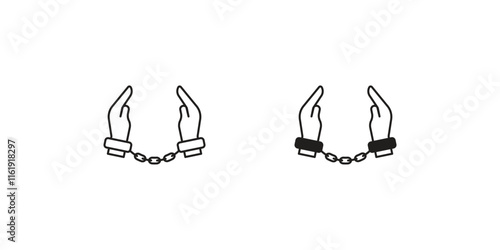 hostage set icon with white background vector stock illustration