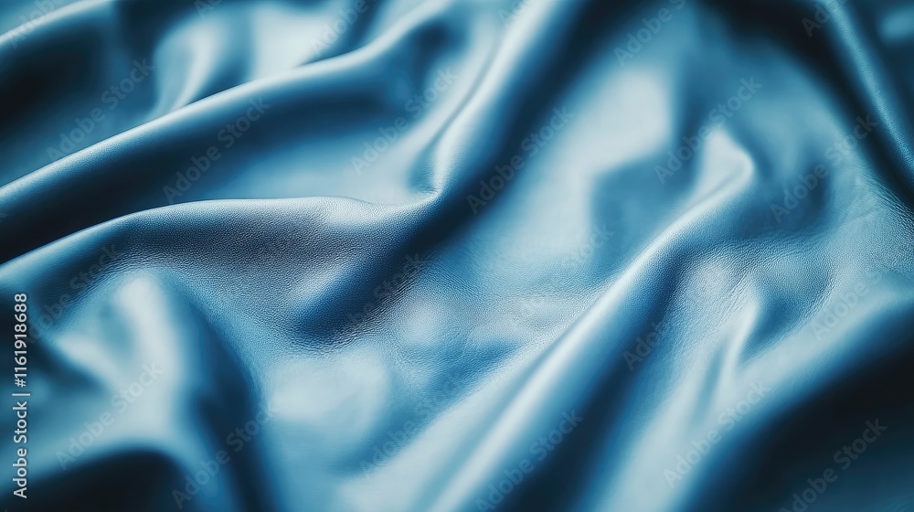 Obraz premium Draped Blue Leather Texture Background Image