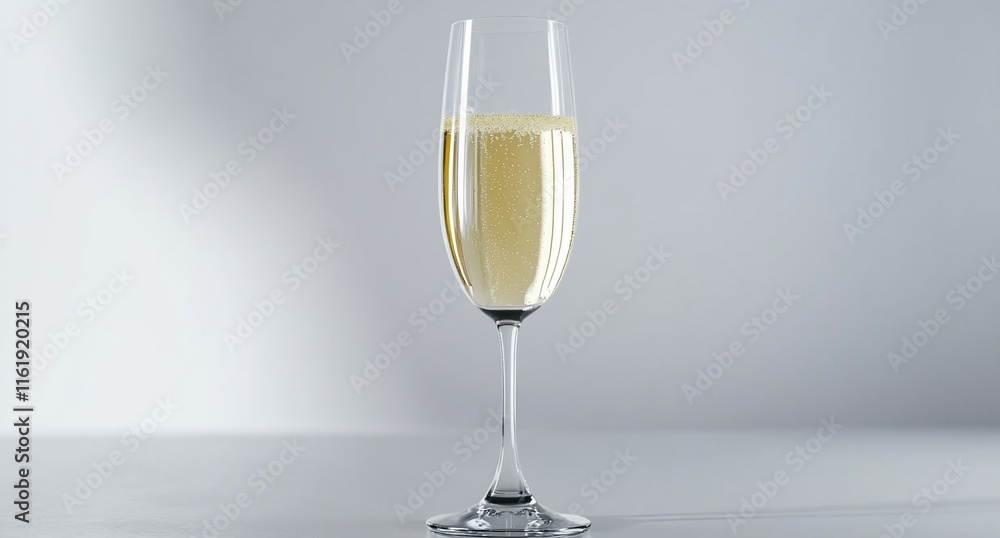 A glass of sparkling beverage on a minimalist background. A glass of sparkling beverage on a minimalist background.