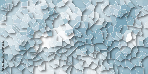 Seamless Emerald Blue Mosaic Texture with Geometric Abstract Design . Perfect for Backgrounds, Digital Art, and Creative Projects. Broken Stained Glass with Seamless pattern shapes