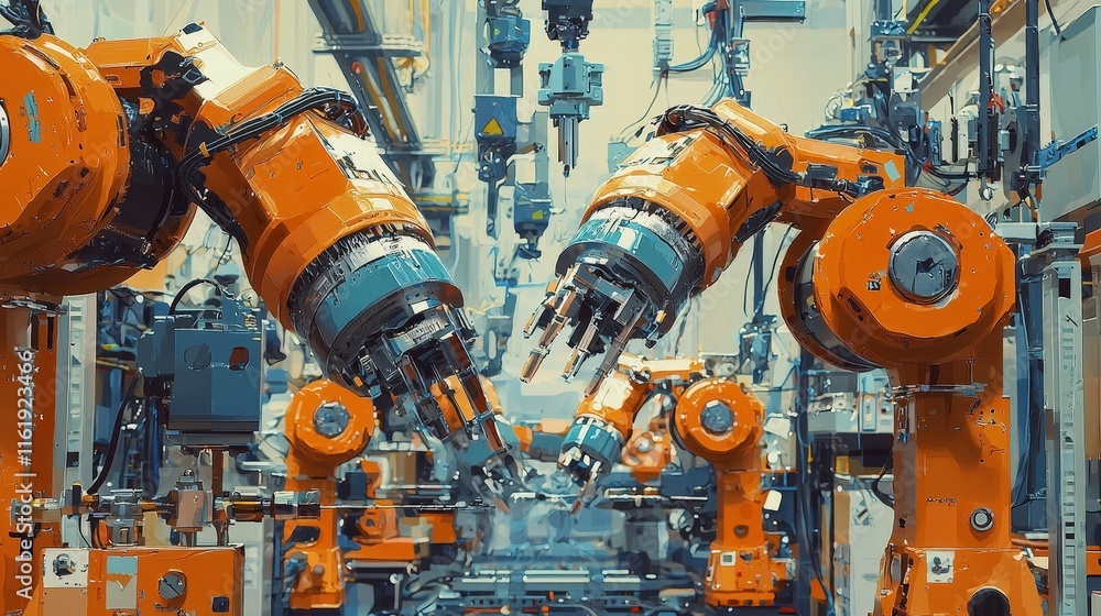 Robotics automation in industrial manufacturing advanced technology solutions factory environment Robotics automation in industrial manufacturing advanced technology solutions factory environment
