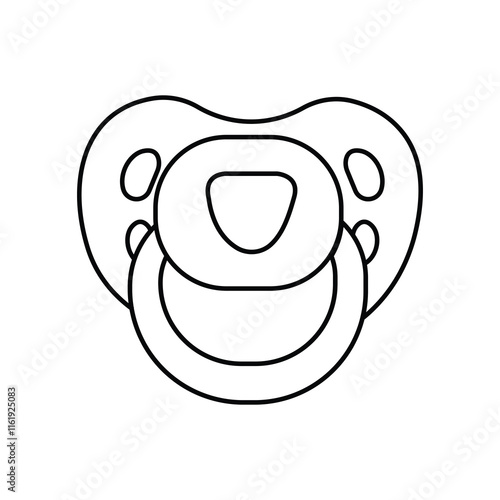 Pacifier icon vector illustration with white background.