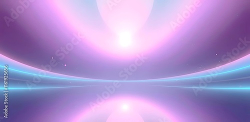 Abstract Purple Pink Background, Glowing Lines, Bright Lights