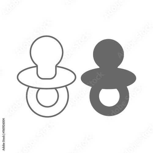 Pacifier icon vector illustration with white background.