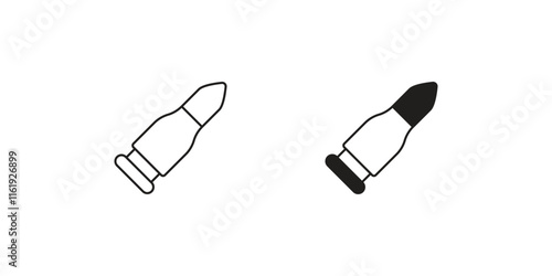 bullet set icon with white background vector stock illustration