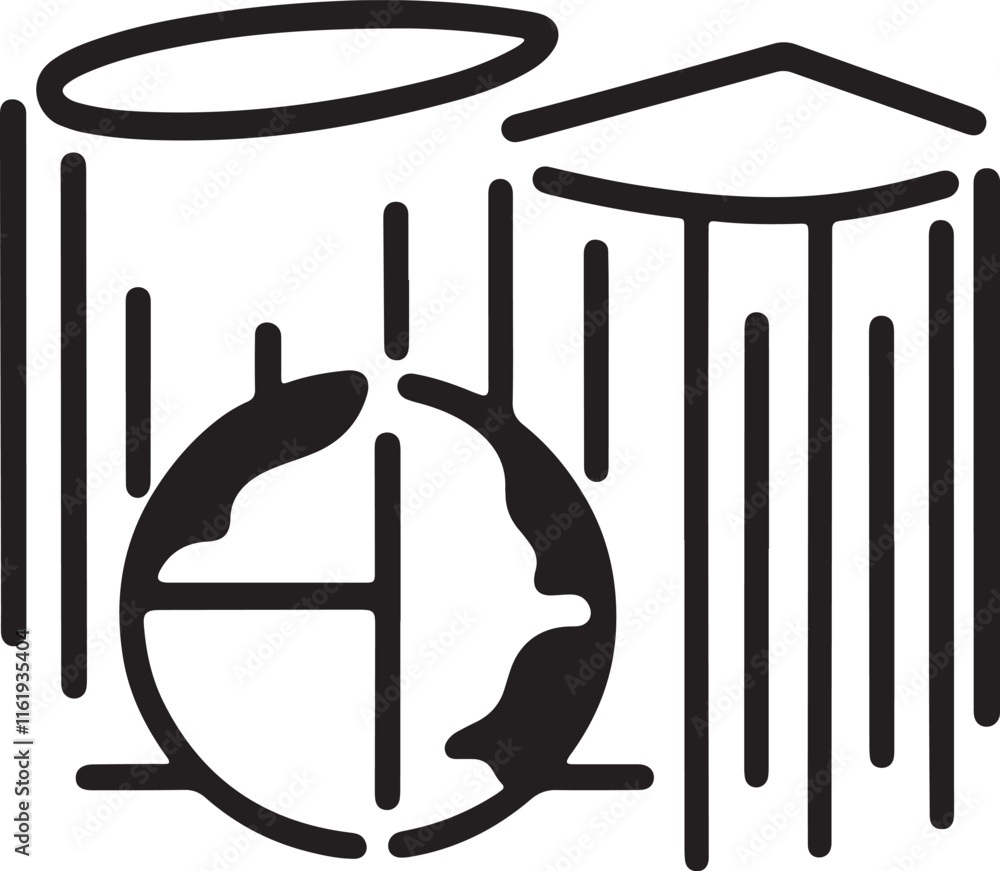 drum icon silhouette style vector minimal art illustration on a white background.
drum icon silhouette style vector minimal art illustration on a white background.