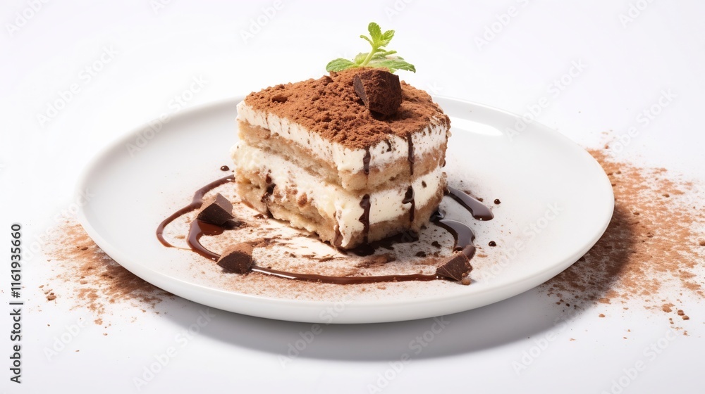 Tempting and Indulgent Tiramisu Dessert with a Dusting of Rich Cocoa Powder Served on a Clean White Background Showcasing the Creamy Layers and Irresistible Flavor of this Classic Italian Treat Tempting and Indulgent Tiramisu Dessert with a Dusting of Rich Cocoa Powder Served on a Clean White Background Showcasing the Creamy Layers and Irresistible Flavor of this Classic Italian Treat
