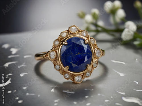 A perfect blend of gold, silver, and a vibrant lapis lazuli.