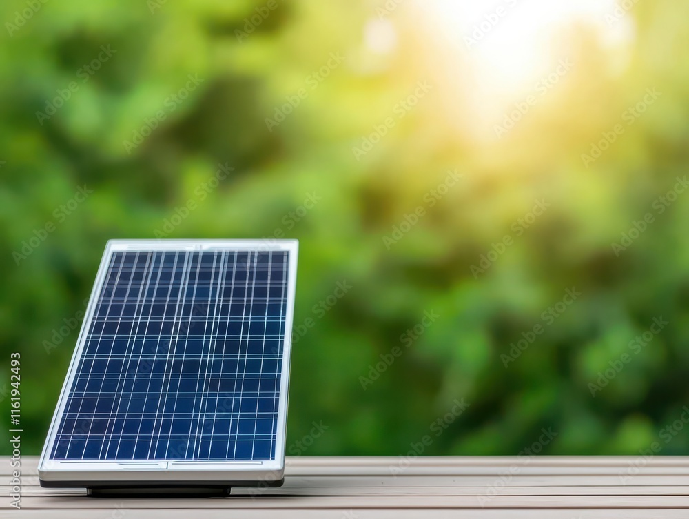 Fototapeta premium energy stock concept. Investor analyzing solar energy stocks, with graphs and solar panel icons indicating growth potential