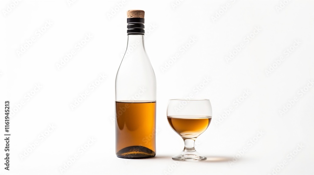 Elegant Japanese Sake Cup and Bottle Set Displayed on a Clean White Background with Minimalist Styling for Beverage Bar or Restaurant Concepts Elegant Japanese Sake Cup and Bottle Set Displayed on a Clean White Background with Minimalist Styling for Beverage Bar or Restaurant Concepts