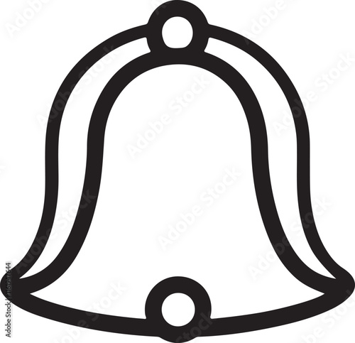 bell icon silhouette style vector minimal art illustration on a white background.
