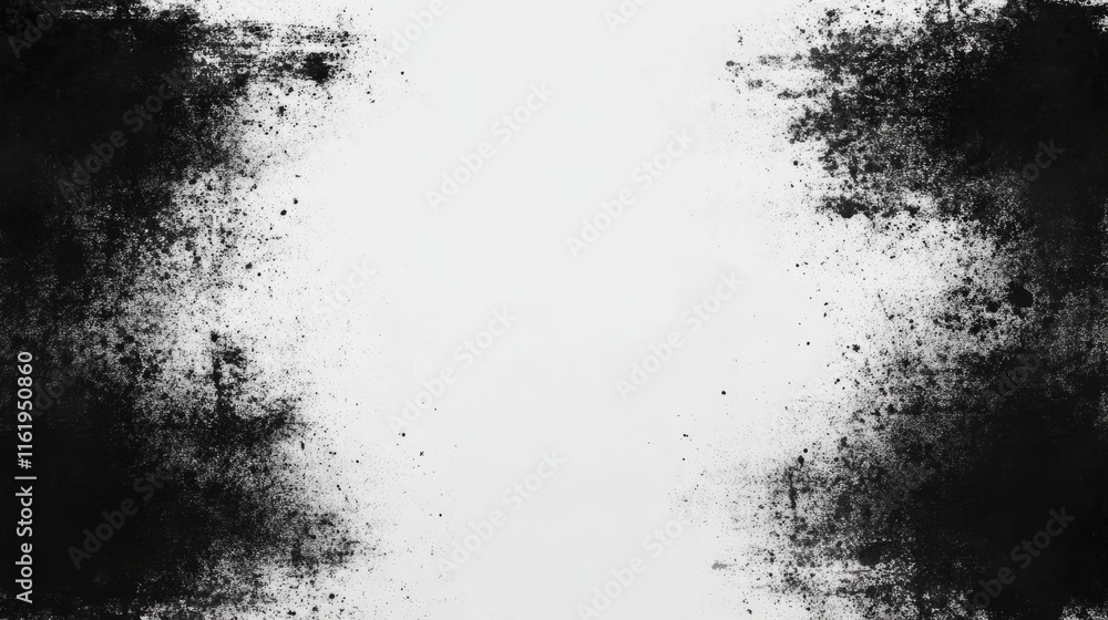 Fototapeta premium Abstract Black Ink Splatter Frame Design