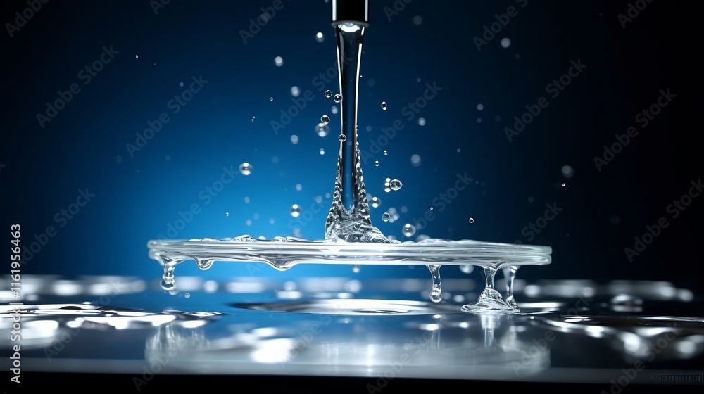 Close up shot of a scientific dropper precisely dispensing clear pure hyaluronic acid extract onto a glass plate showcasing the liquid s transparency and purity for a cosmetic Close up shot of a scientific dropper precisely dispensing clear pure hyaluronic acid extract onto a glass plate showcasing the liquid s transparency and purity for a cosmetic