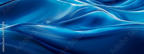 Wallpaper Mural Abstract blue liquid waves flowing smoothly. Torontodigital.ca