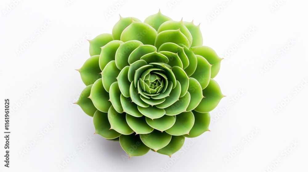 Close up of a vibrant green succulent plant in a beautiful rosette pattern isolated against a clean white background Minimalist and serene botanical image perfect for nature home Close up of a vibrant green succulent plant in a beautiful rosette pattern isolated against a clean white background Minimalist and serene botanical image perfect for nature home