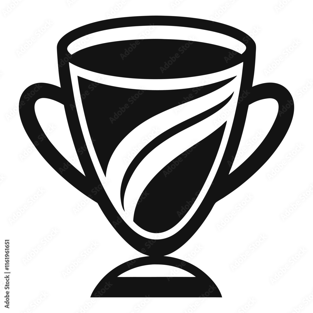 Logo of a Cup Silhouette Set Against a White Background Logo of a Cup Silhouette Set Against a White Background