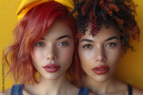 Wallpaper Mural portrait of two girls Torontodigital.ca