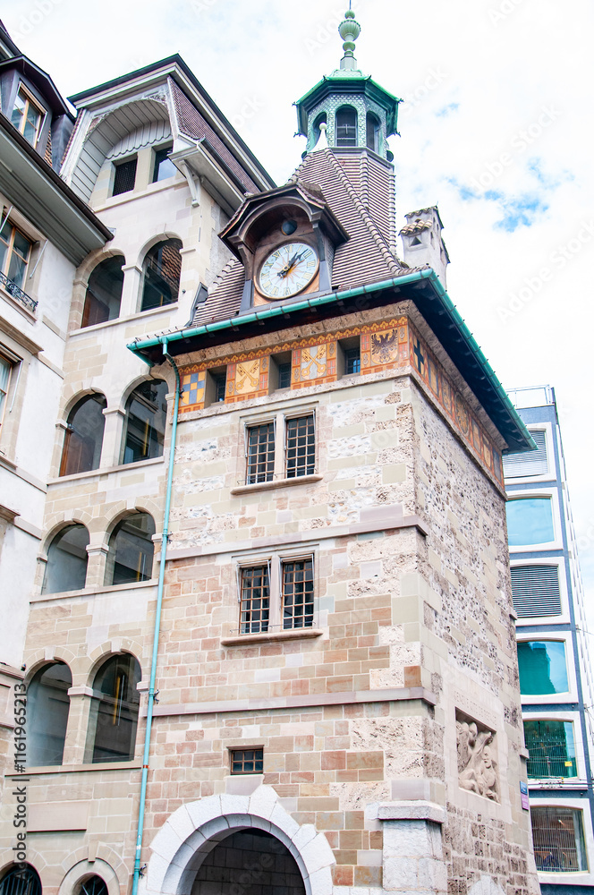 Obraz premium スイスジュネーブの美しい街並み風景