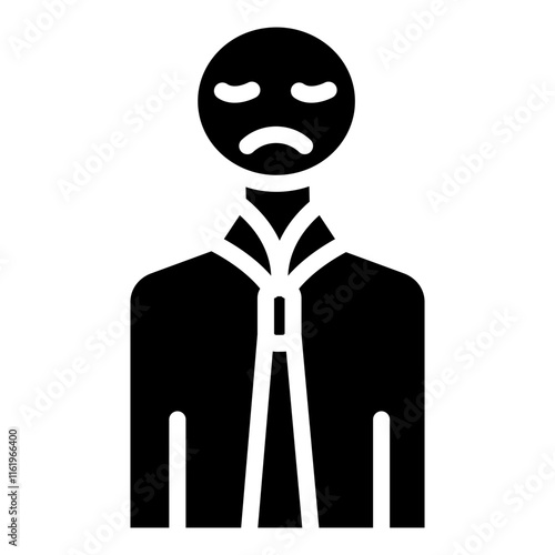 Businessman Sad Glyph Icon