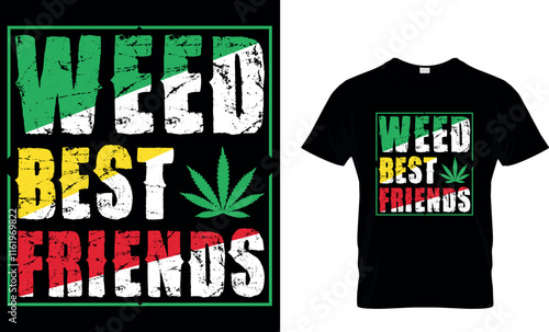 cannabis Typography T shirt Design with editable vector graphic. one joint a day keeps the bad mood away.
