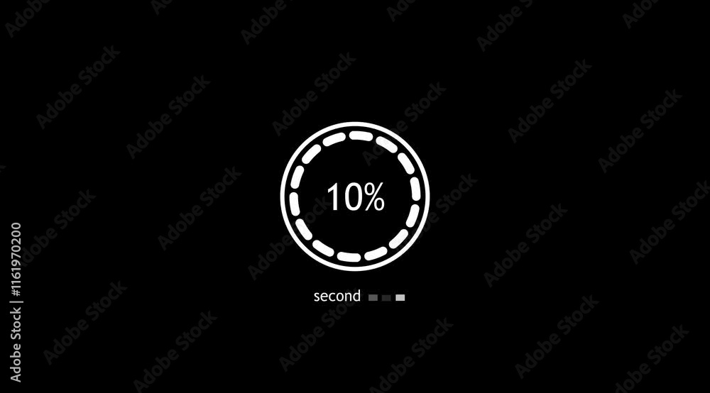 Stylish 10 seconds digital countdown clock timer. Stylish 10 seconds digital countdown clock timer.