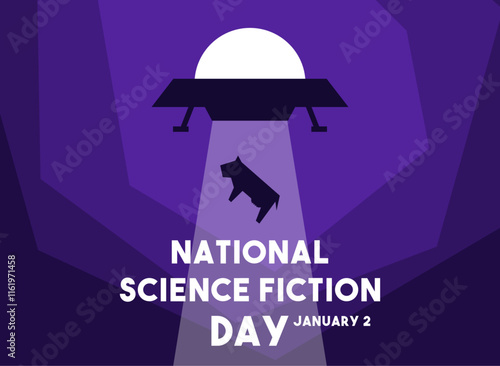 National Science Fiction Day. January 2. Flying UFO abducts cows .