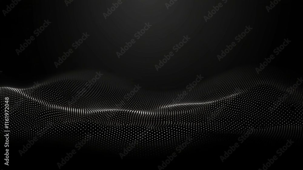 Abstract Dark Wave of Glowing Particles Abstract Dark Wave of Glowing Particles