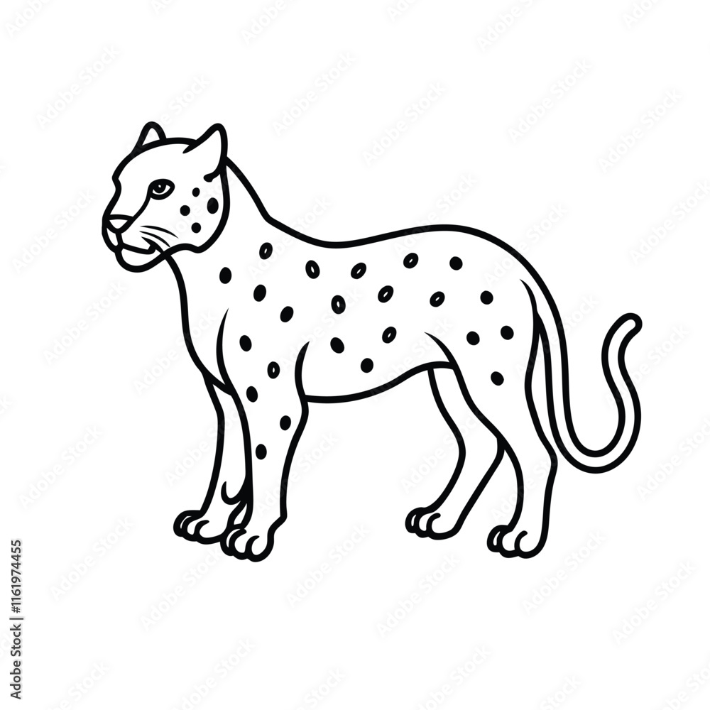 Fototapeta premium leopard vector illustration