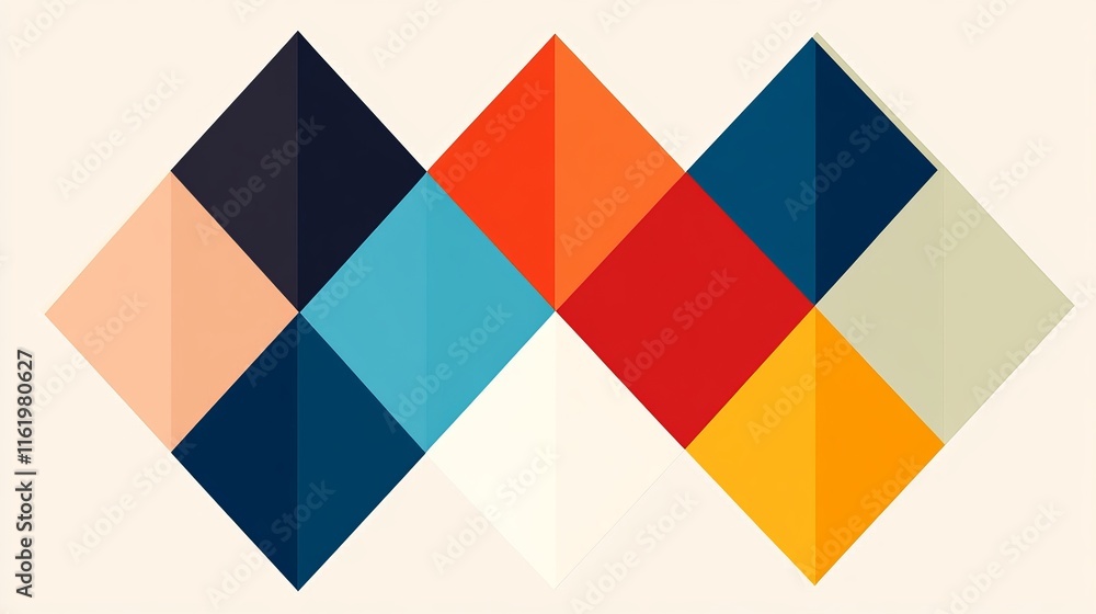 Abstract Geometric Colorful Diamond Pattern Design Abstract Geometric Colorful Diamond Pattern Design